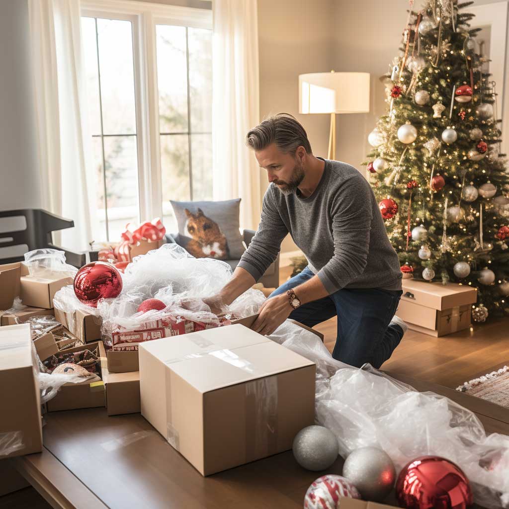 professional Christmas decor packing service